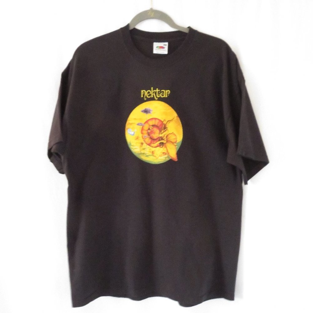 Nektar Evolution Tour Concert Rock Black T Shirt Size XL 100% Cotton